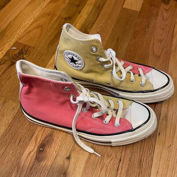 Converse Chuck Taylor, pink and yellow, Size 8W or 6M - Picture 9 of 11